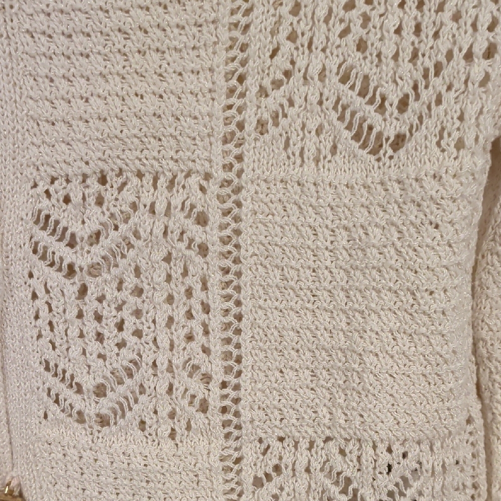 Zara White Crochet Women's Cardigan - Picture 3 of 4